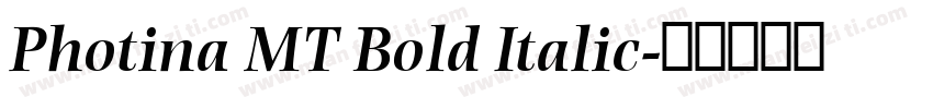 Photina MT Bold Italic字体转换
